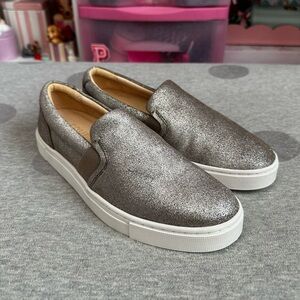 Ivy Slip On Dusty Metallic Suede - Pewter - Size 6